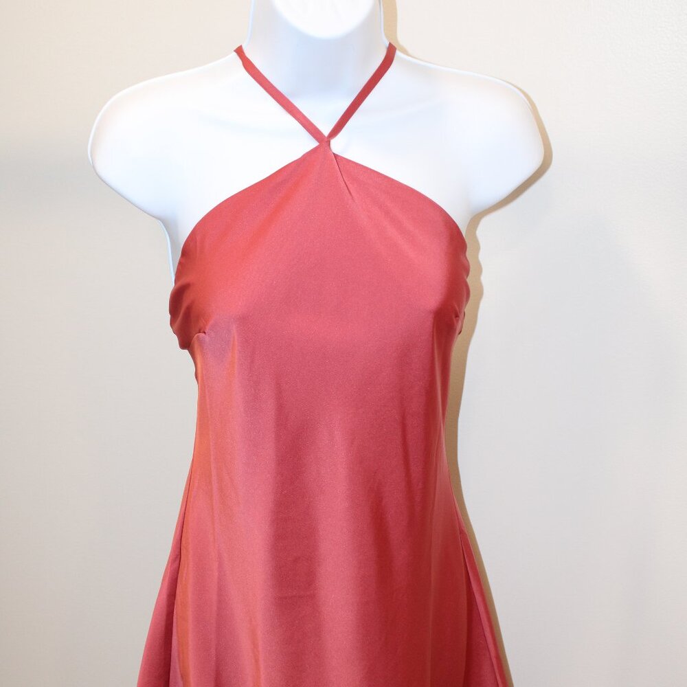 lulus summer satin halter mini dress